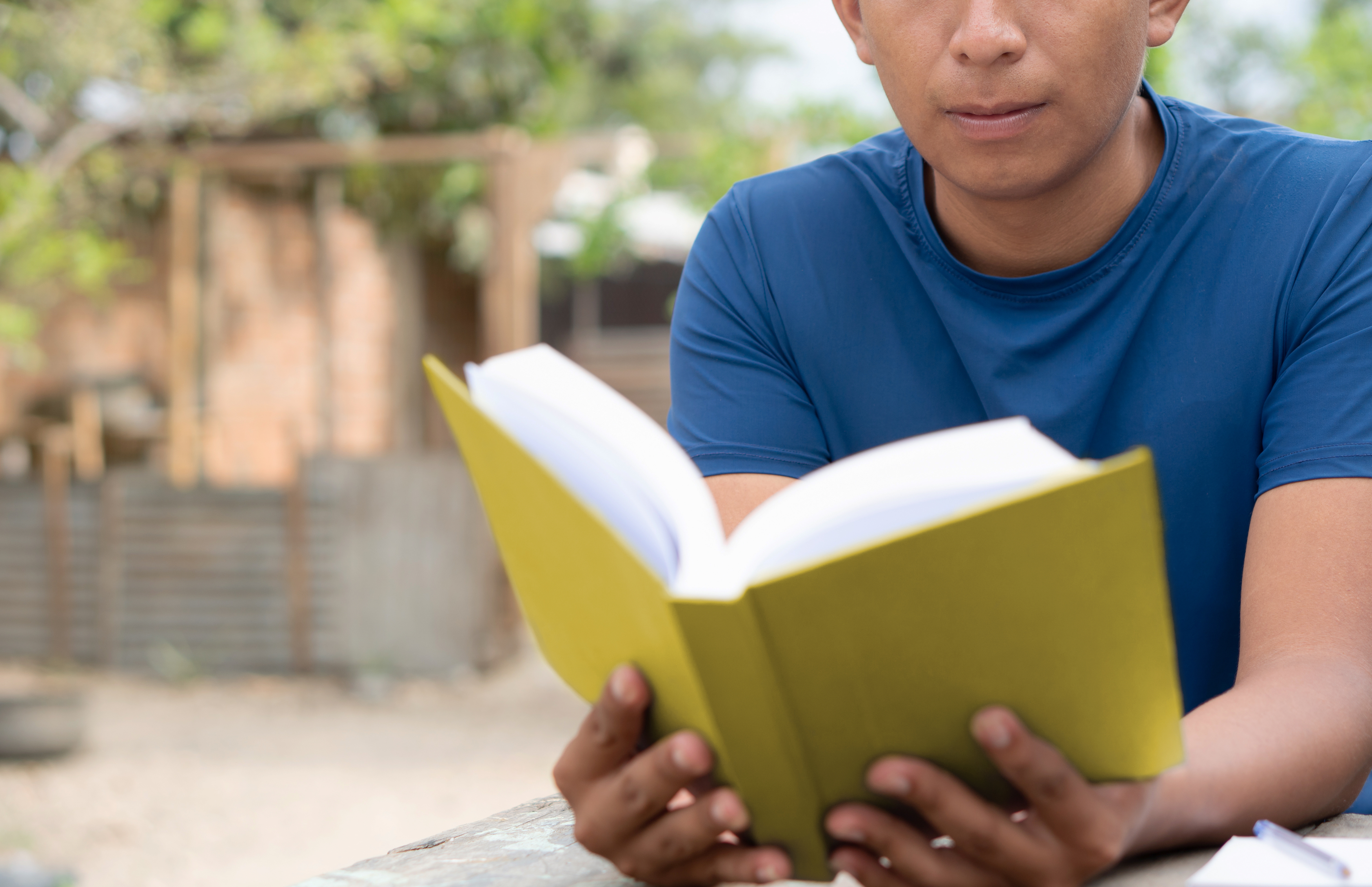 Imagen de una persona leyendo un libro